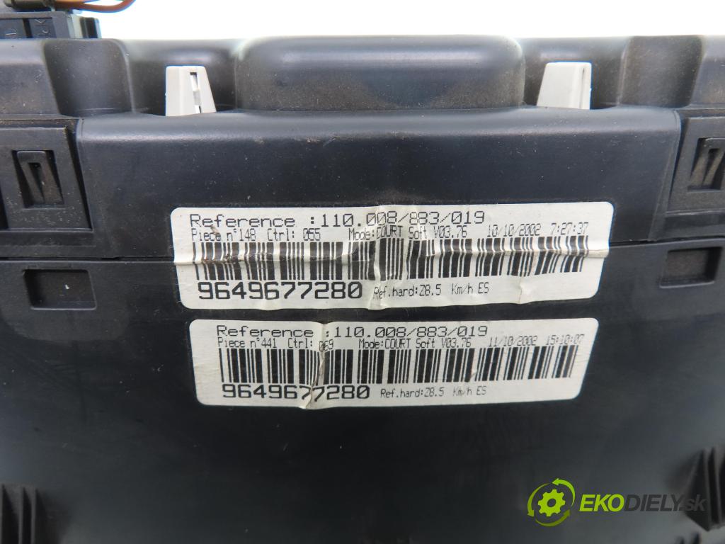 PEUGEOT 607 (9D, 9U) SEDAN 2002 152,00 3.0 V6 24V - XFX (ES9J4S) 2946,00 prístrojovka elektrický 9649677280