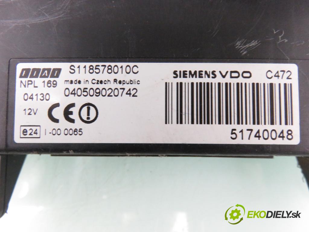 FIAT PANDA (169_) HB 2004 40,00 1.1 54 - 187 A1.000 1108,00 spinačka / imobilizéra IMMO / Riadiaca jednotka 55196259 ; IAW4AFSM ; S118578010C