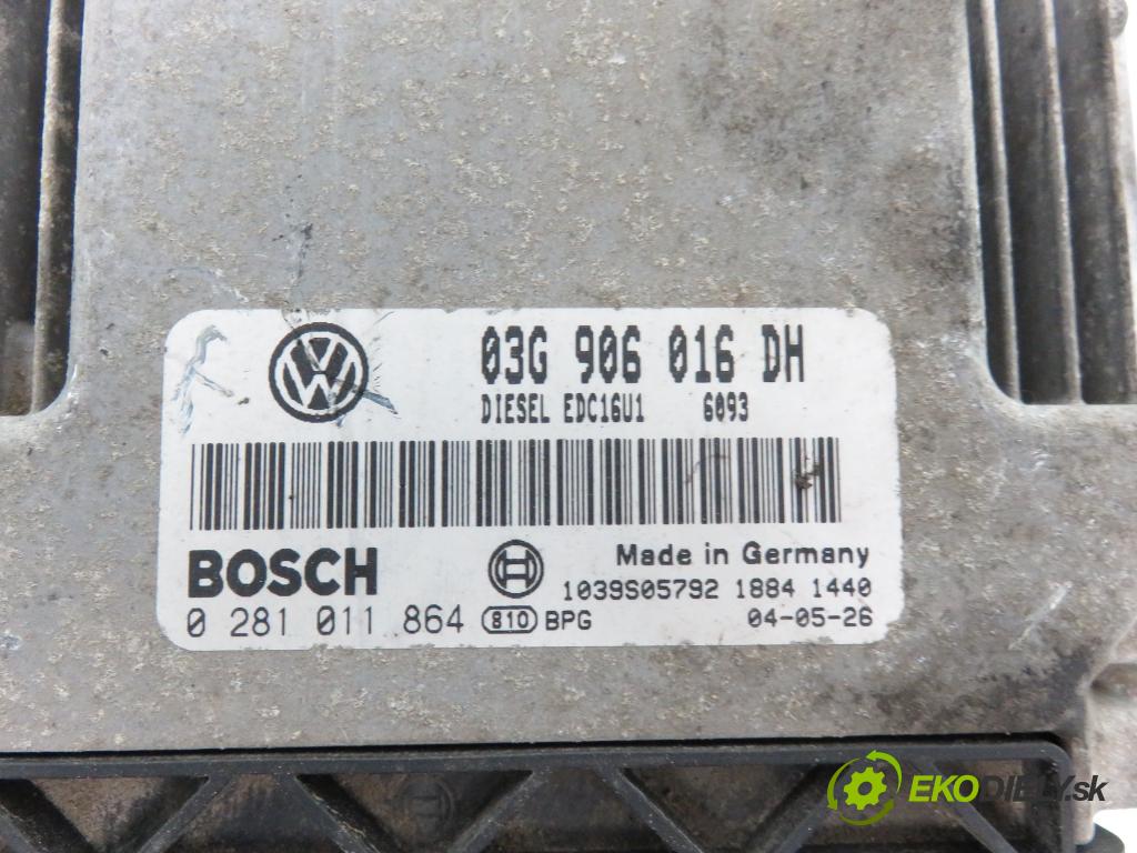 SEAT ALTEA (5P1) MINIVAN 2004 77,00 1.9 TDI PD 105 - BXE 1896,00 řídící jednotka motora 03G906016DH ; 0281011864