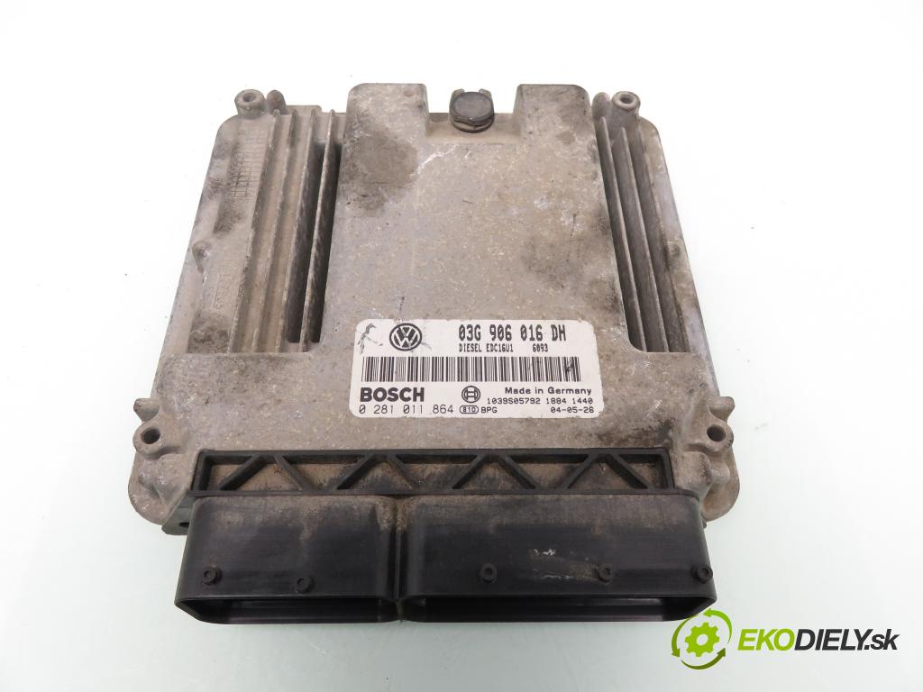SEAT ALTEA (5P1) MINIVAN 2004 77,00 1.9 TDI PD 105 - BXE 1896,00 řídící jednotka motora 03G906016DH ; 0281011864