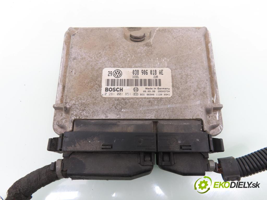 VW GOLF IV (1J1) HB 1998 66,00 1.9 TDI 90 - ALH 1896,00 Riadiaca jednotka Motor 038906018AE