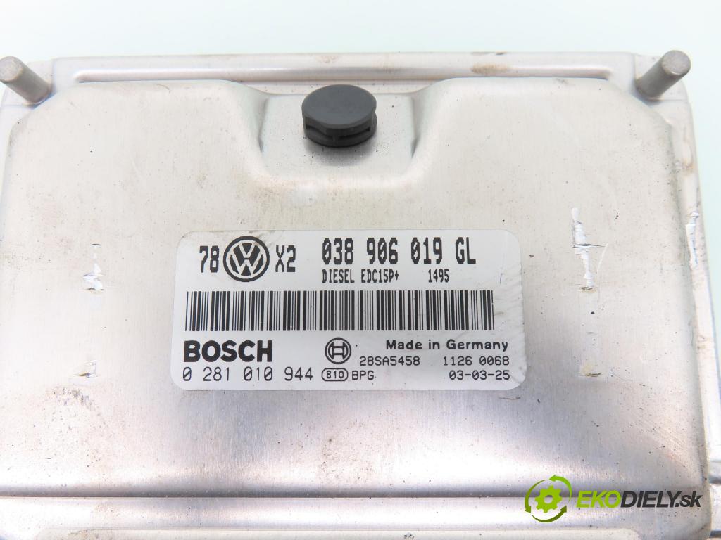 VW PASSAT B5.5 Variant (3B6) KOMBI 2003 74,00 1.9 TDI PD 101 - AVB 1896,00 řídící jednotka motora 038906019GL ; 0281010944