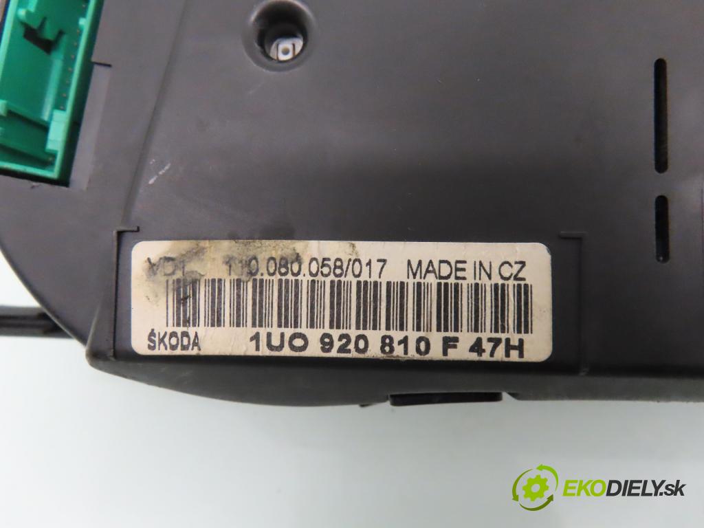 SKODA OCTAVIA I (1U2) SEDAN 2004 81,00 1.9 TDI - ASV 1896,00 prístrojovka elektrický 1U0920810F