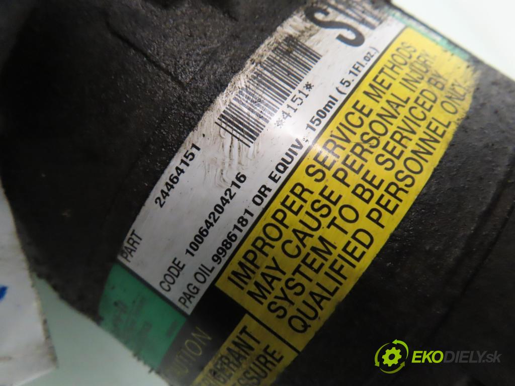 OPEL ZAFIRA A Nadwozie Wielkopojemne (MPV) (T98)  MINIVAN 2004 92,00 1.8 16V 125 - Z 18 XE 1796,00 KOMPRESOR: klimatizácie 24464151 (Kompresor klimatizácie)