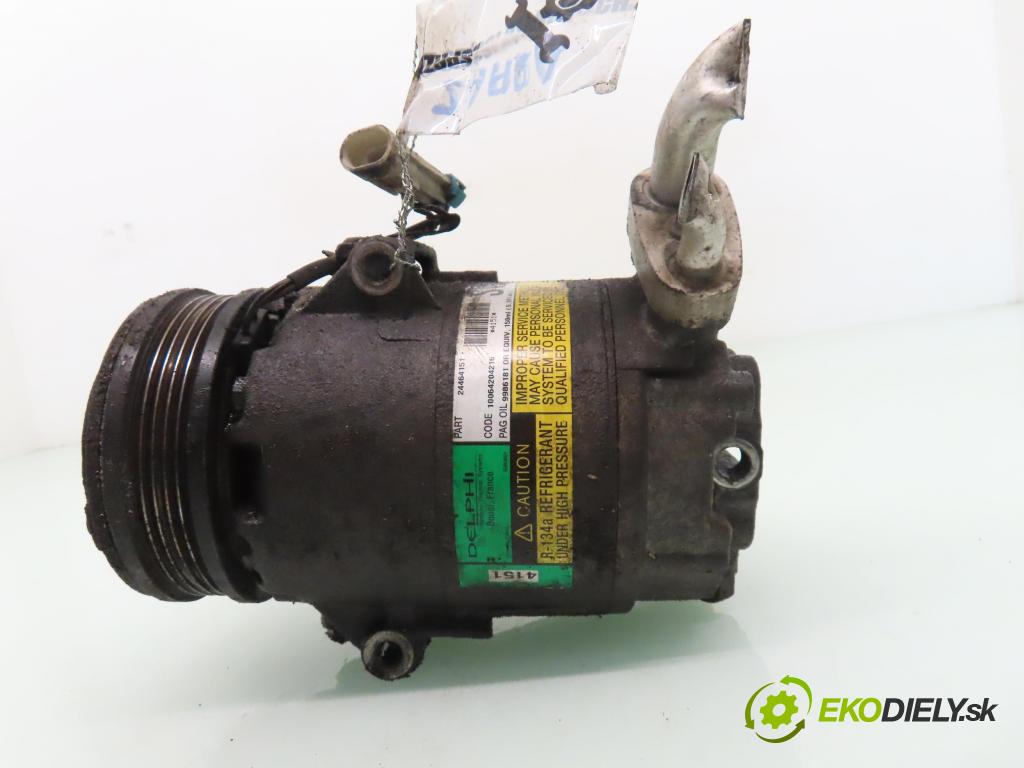 OPEL ZAFIRA A Nadwozie Wielkopojemne (MPV) (T98)  MINIVAN 2004 92,00 1.8 16V 125 - Z 18 XE 1796,00 KOMPRESOR: klimatizácie 24464151 (Kompresor klimatizácie)