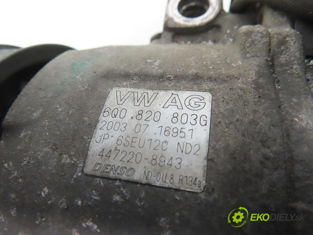 SEAT IBIZA III (6L1) HB 2004 47,00 1.2 - BME 1198,00 KOMPRESOR: klimatizácie 6Q0820803G ; 4472208943 (Kompresor klimatizácie)