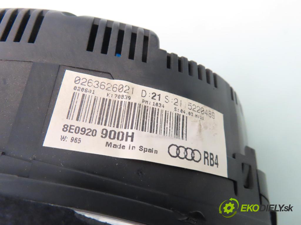 AUDI A4 (8E2, B6) SEDAN 2001 96,00 2.0 20V 130 - ALT 1984,00 prístrojovka elektrický 8E0920900H ; 0263626021