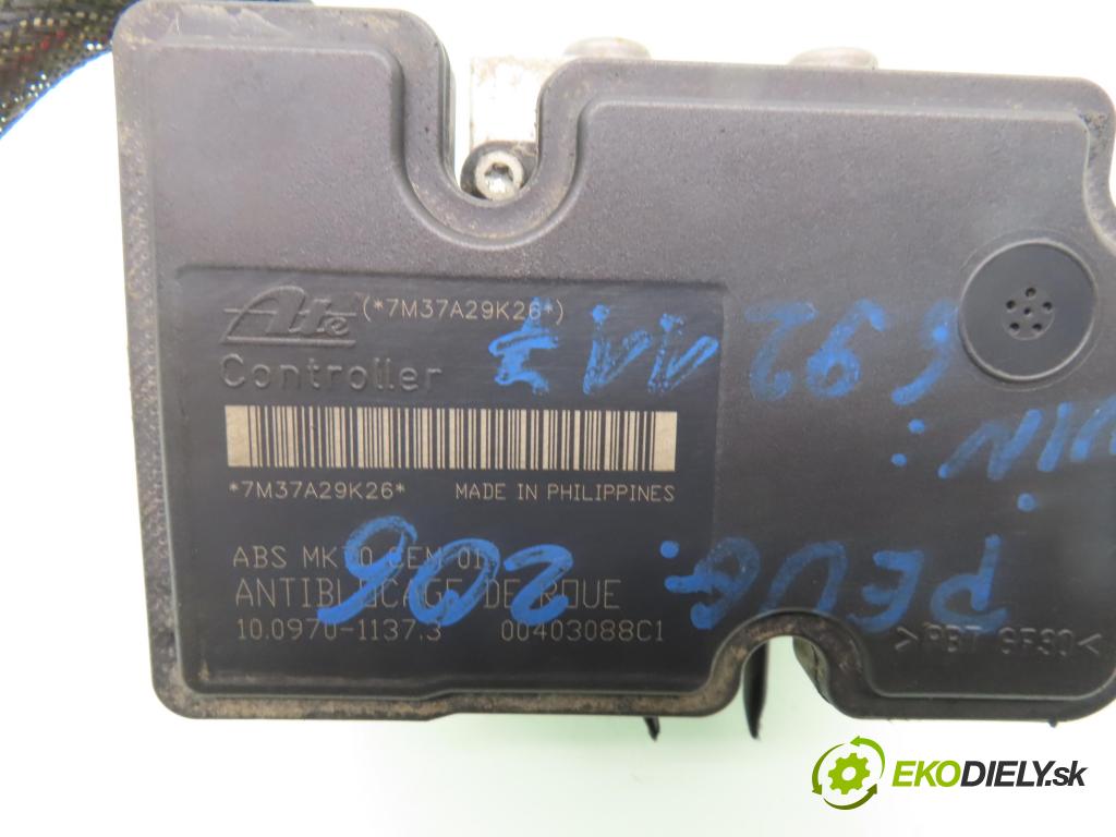 PEUGEOT 206 liftback (2A/C) HB 2001 51,00 1.9 D - WJY (DW8B) 1868,00 Pumpa ABS 10097011373 ; 9659136980 (Pumpa ABS)