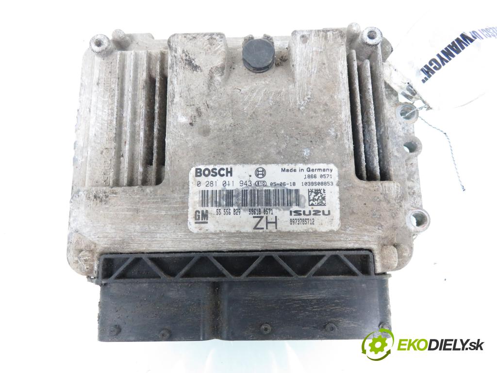 OPEL ASTRA H (A04) HB 2005 74,00 1.7 CDTI 100 - Z 17 DTH 1686,00 řídící jednotka motora 0281011943 ; 55556829