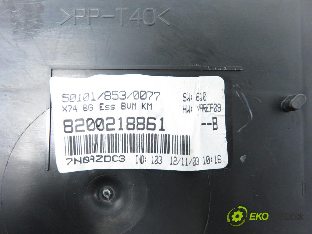RENAULT LAGUNA II (BG0/1_) LIFTBACK 2003 88,00 1.8 16V (BG06, BG0J, BG0M) - F4P 774 1783,00 prístrojovka elektrický 8200218861