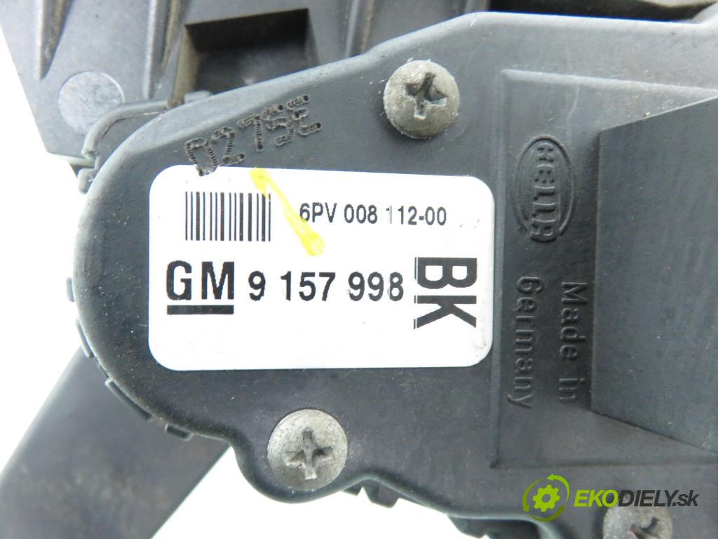 OPEL ASTRA H (A04) HB 2005 74,00 1.7 CDTI 100 - Z 17 DTH 1686,00 Potenciometer plynu 9157998BK ; 6PV00811200 (Potenciometer plynového pedálu)