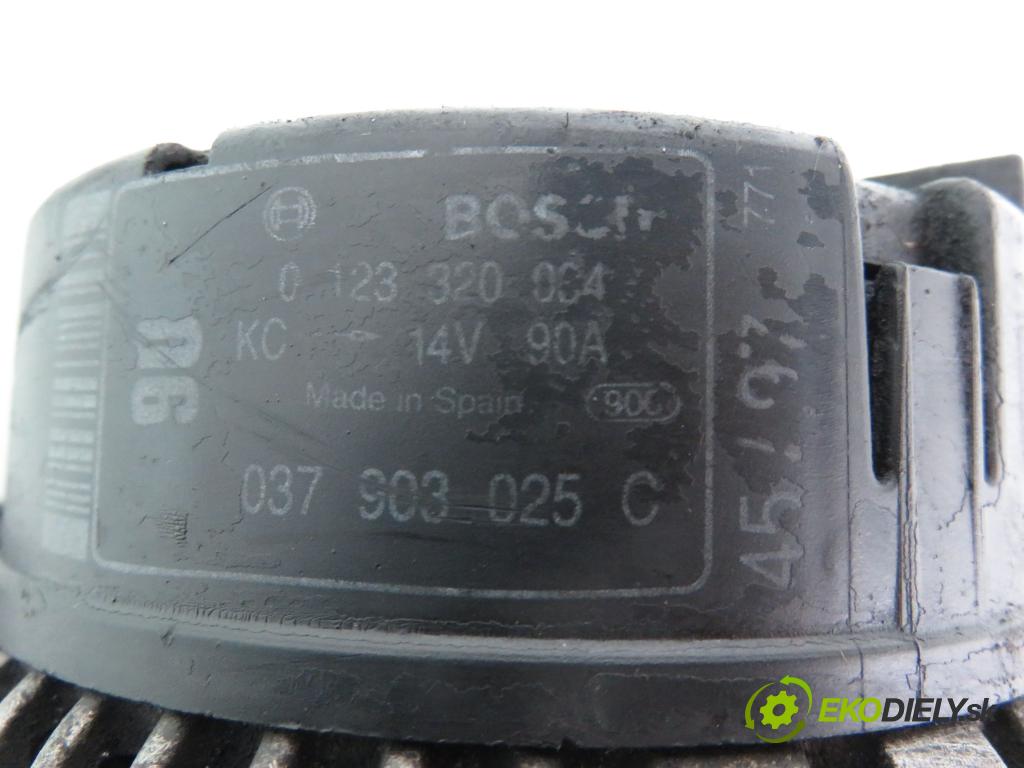 VW GOLF IV (1J1) HB 1999 74,00 1.6 - AKL 1595,00 Alternátor 037903025C ; 0123320004 (Alternátor)
