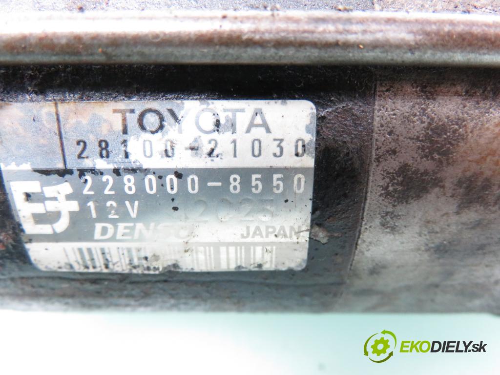 TOYOTA YARIS (_P1_) HB 2002 63,00 1.3 VVTi 86 - 2NZ-FE 1299,00 Štartér 2810021030 ; 2280008550 (Štartér)