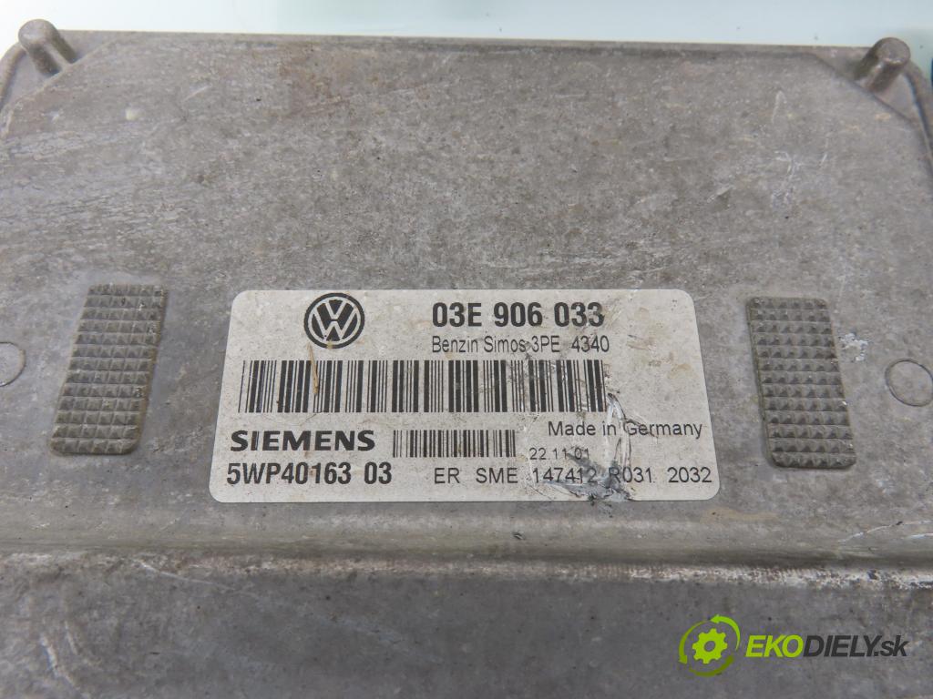 VW POLO (9N_) HB 2001 47,00 1.2 12V 64 - AZQ 1198,00 spínačka / imobilizéra IMMO / řídící jednotka 03E906033 ; 6Q1937049C ; 6Q0920800P
