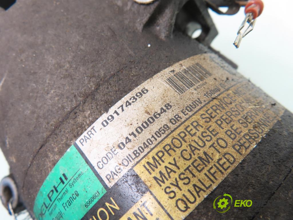 OPEL ASTRA G Kombi (T98) KOMBI 1998 74,00 1.6 16V - Z 16 XE 1598,00 KOMPRESOR: klimatizácie 09174396 (Kompresor klimatizácie)