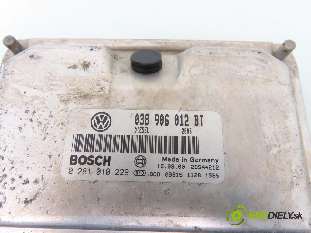 SEAT TOLEDO II (1M2) SEDAN 2000 81,00 1.9 TDI 110 - AHF 1896,00 řídící jednotka motora 038906012BT ; 0281010229