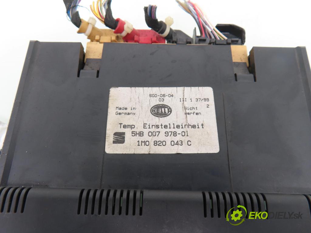 SEAT TOLEDO II (1M2) SEDAN 2000 81,00 1.9 TDI 110 - AHF 1896,00 Panel topení KLIMATRONIK 1M0820043C ; 5HB00797801