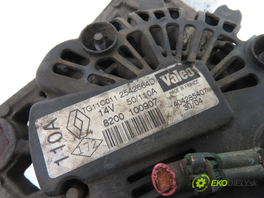 RENAULT MEGANE II (BM0/1_, CM0/1_) HB 2002 60,00 1.5 dCi 82 - K9K 722 1461,00 Alternátor 8200100907 (Alternátor)