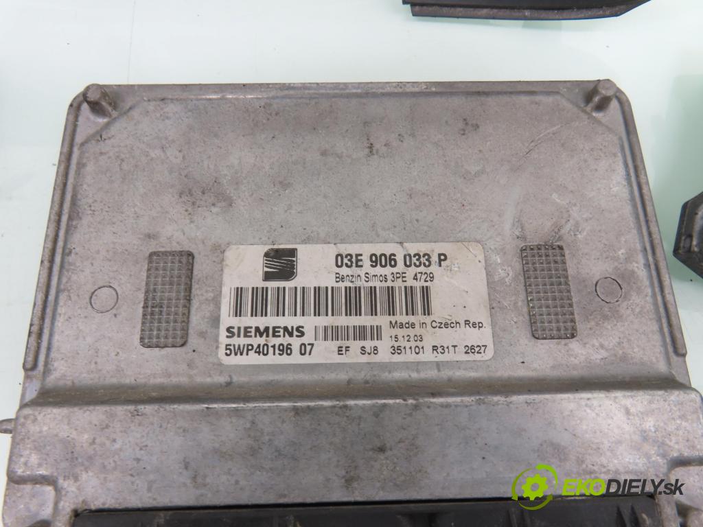 SEAT IBIZA III (6L1) HB 2004 47,00 1.2 12V - AZQ 1198,00 spinačka / imobilizéra IMMO / Riadiaca jednotka 03E906033P ; 6Q1937049D ; 6L0920801