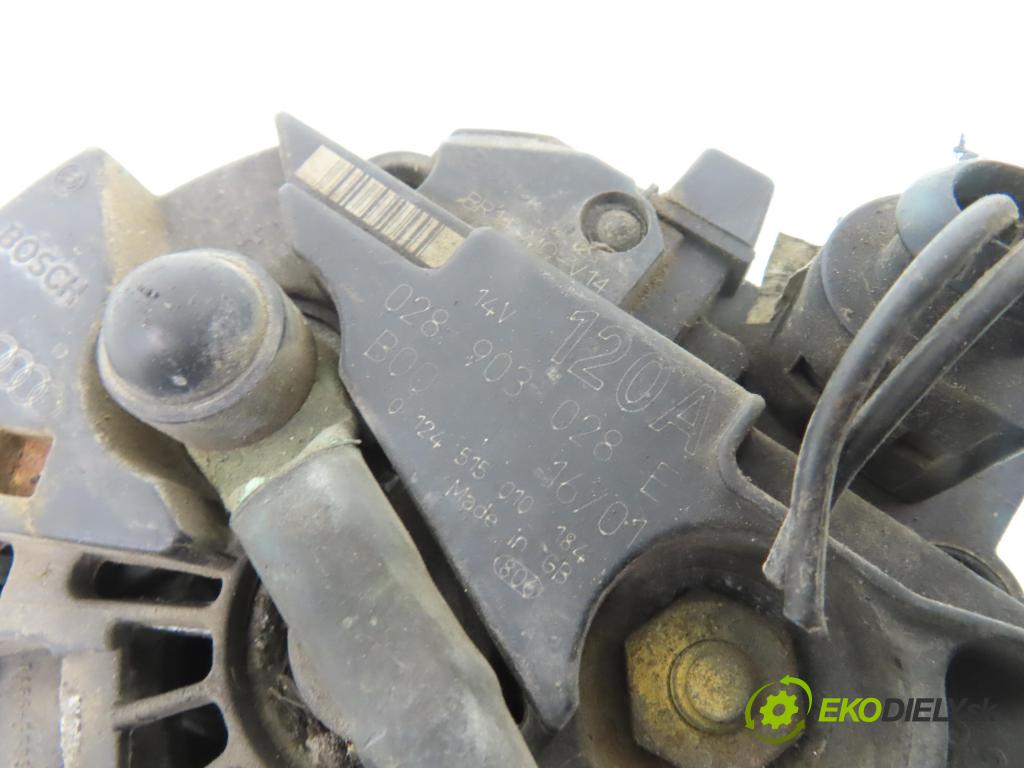 VW BORA (1J2) SEDAN 2001 81,00 1.9 TDI - AHF 1896,00 Alternátor 028903028E ; 0124515010 (Alternátor)