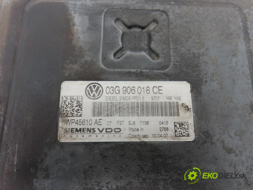 VW PASSAT B6 Variant (3C5) KOMBI 2007 103,00 2.0 TDI 16V - BKP 1968,00 řídící jednotka motora 03G906018CE ; 5WP45610AE