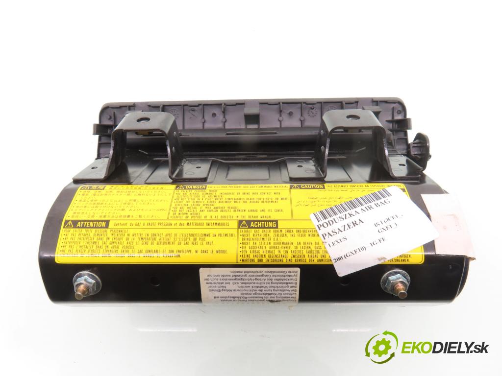 LEXUS IS I (JCE1_, GXE1_) SEDAN 2005 114,00 200 (GXE10) - 1G-FE 1988,00 AirBag air BAG CESTUJÍCÍ: 7397053010 ; 4188000120