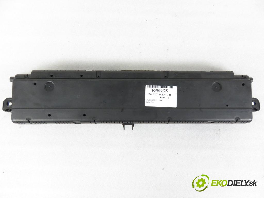 RENAULT SCENIC II (JM0/1_) MINIVAN 2006 63,00 1.5 dCi (JM1F) - K9K 724 1461,00 prístrojovka elektrický 8200494955A
