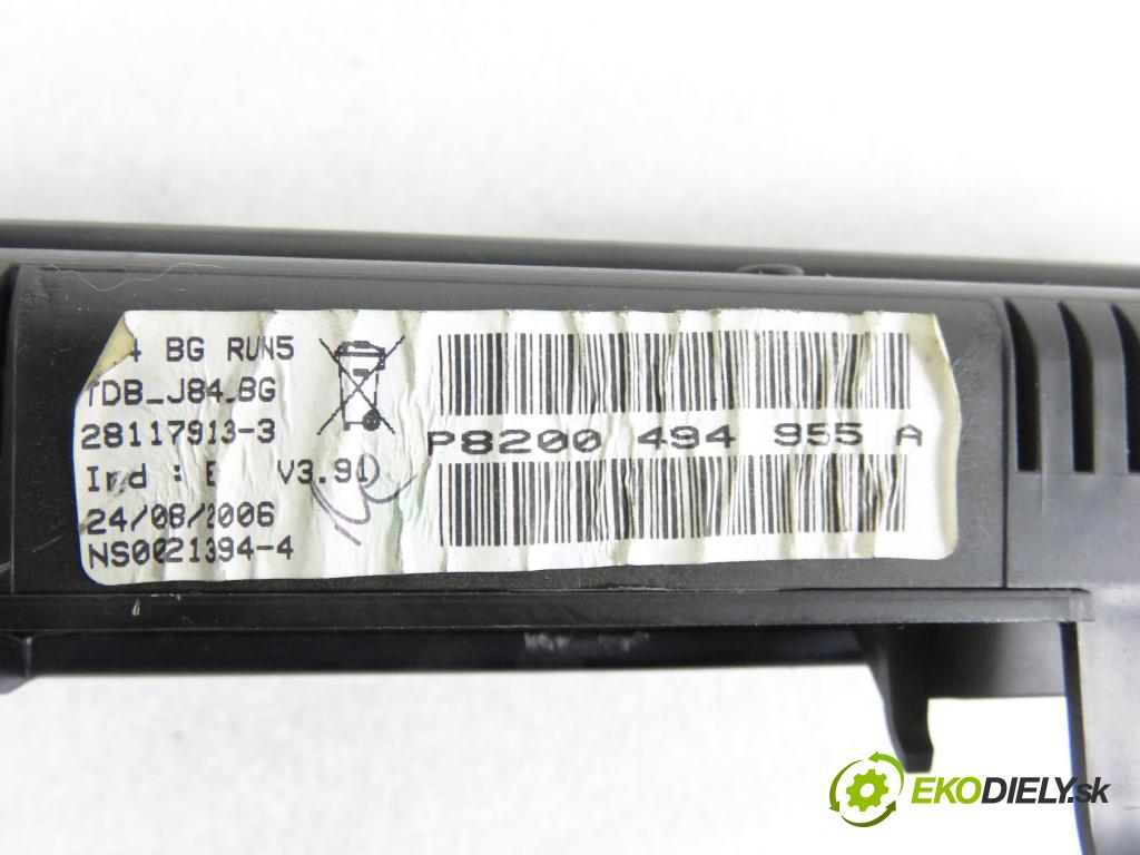 RENAULT SCENIC II (JM0/1_) MINIVAN 2006 63,00 1.5 dCi (JM1F) - K9K 724 1461,00 prístrojovka elektrický 8200494955A