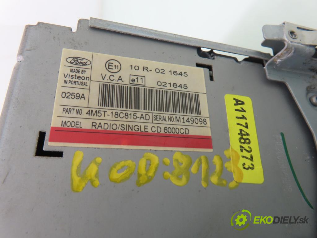 FORD FOCUS II (DA_, HCP) HB 2005 74,00 1.6 - HWDB 1596,00 RADIO CD 4M5T18C815AD