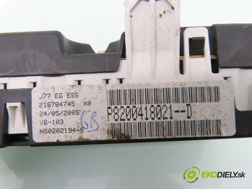 RENAULT MODUS / GRAND MODUS (F/JP0_) HB 2005 48,00 1.2 (FP0C, FP0K, FP0P) - D4F 740 1149,00 prístrojovka elektrický P8200418021D