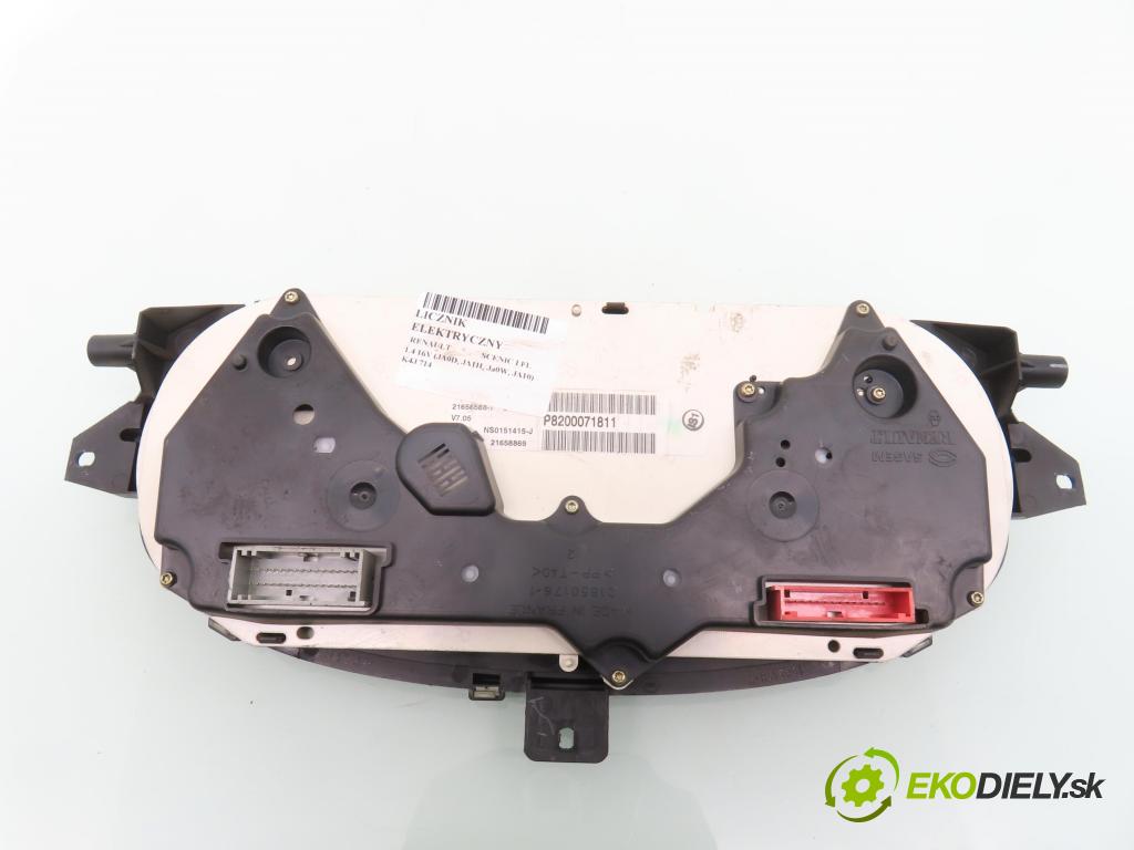 RENAULT SCENIC I (JA0/1_) MINIVAN 2000 70,00 1.4 16V (JA0D, JA1H, Ja0W, JA10) - K4J 714 1390,00 Prístrojovka elektrický P8200071811