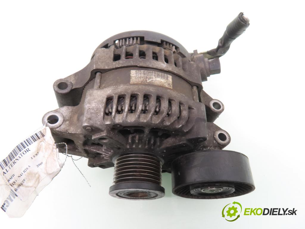 BMW 1 (E87) HB 2009 89,00 118 i - N43 B20 A 1995,00 Alternátor 7550468 ; 1042106020 (Alternátor)