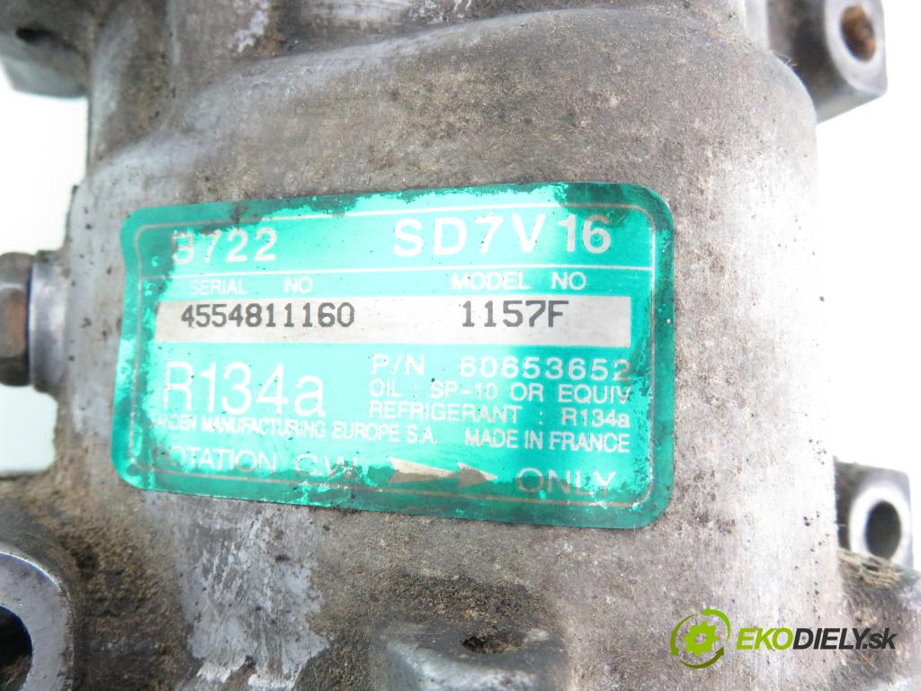 ALFA ROMEO 147 (937_) HB 2003 88,00 1.6 16V T.SPARK 120 - AR 32104 1598,00 KOMPRESOR: klimatizácie 1157F (Kompresor klimatizácie)