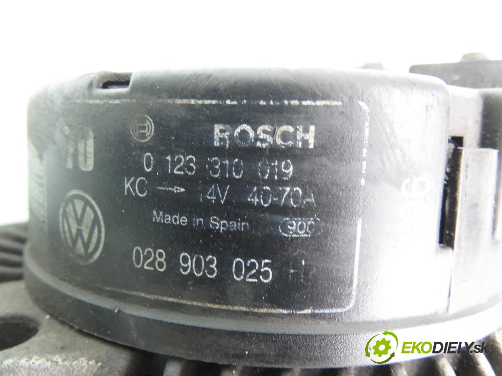 VW POLO CLASSIC (6V2) SEDAN 1996 44,00 60 1.4 - AKV 1390,00 Alternátor 0123310019 ; 028903025 (Alternátor)