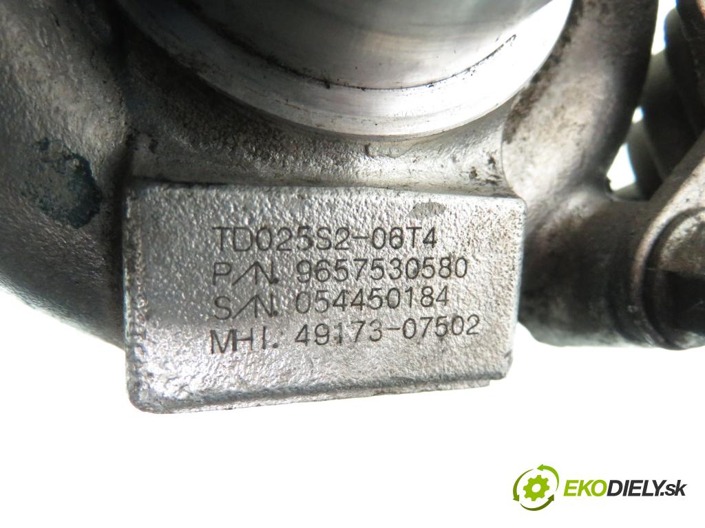 CITROEN C4 I (LC_) HB 2005 66,00 1.6 HDi - 9HX (DV6ATED4) 1560,00 RYCHLONABÍJEČKA: 9657530580 ; TD025S206T4 (Kompletní turbodmychadlo)