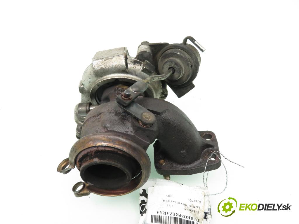 CITROEN C4 I (LC_) HB 2005 66,00 1.6 HDi - 9HX (DV6ATED4) 1560,00 RYCHLONABÍJEČKA: 9657530580 ; TD025S206T4 (Kompletní turbodmychadlo)