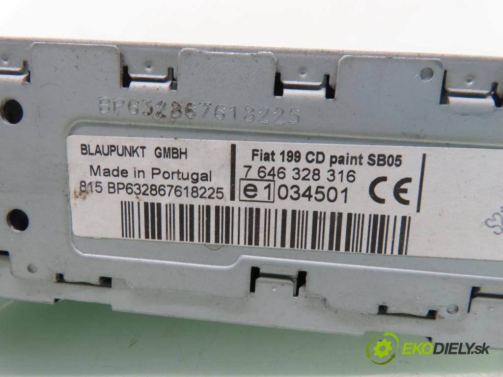 FIAT GRANDE PUNTO (199_) HB 2006 66,00 1.3 D Multijet 90 - 199 A3.000 1248,00 RADIO CD 7646328316