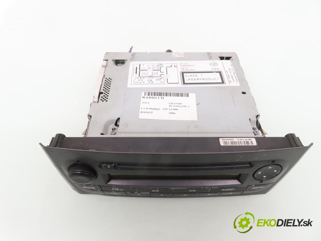 FIAT GRANDE PUNTO (199_) HB 2006 66,00 1.3 D Multijet 90 - 199 A3.000 1248,00 RADIO CD 7646328316