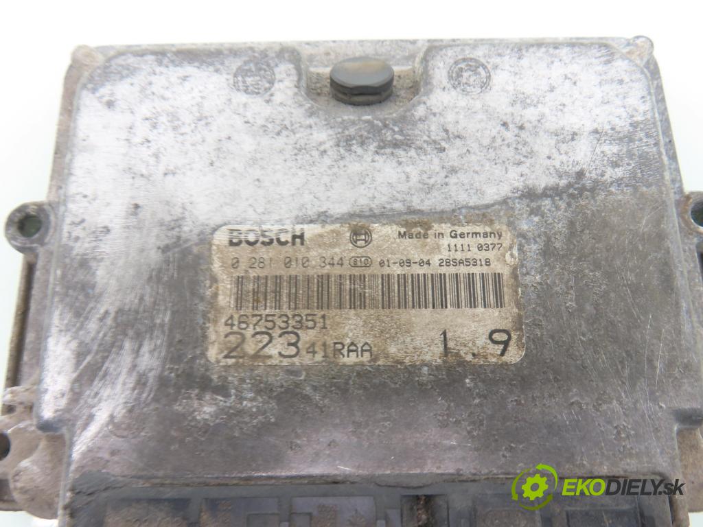 FIAT DOBLO nadwozie wielkoprzestrzenne (MPV) (119_, 223_) FURGON 2002 74,00 1.9 JTD 100 - 182 B9.000 1910,00 řídící jednotka motora 0281010344 ; 46753351