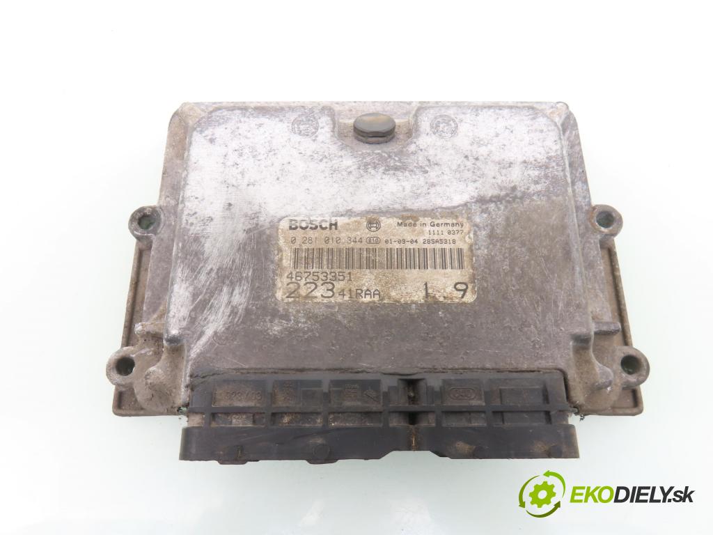 FIAT DOBLO nadwozie wielkoprzestrzenne (MPV) (119_, 223_) FURGON 2002 74,00 1.9 JTD 100 - 182 B9.000 1910,00 řídící jednotka motora 0281010344 ; 46753351