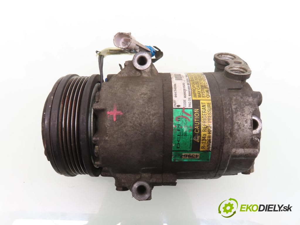 OPEL ASTRA G liftback (T98) HB 1999 74,00 1.6 16V - X 16 XEL 1598,00 KOMPRESOR: klimatizácie 09174396 (Kompresor klimatizácie)