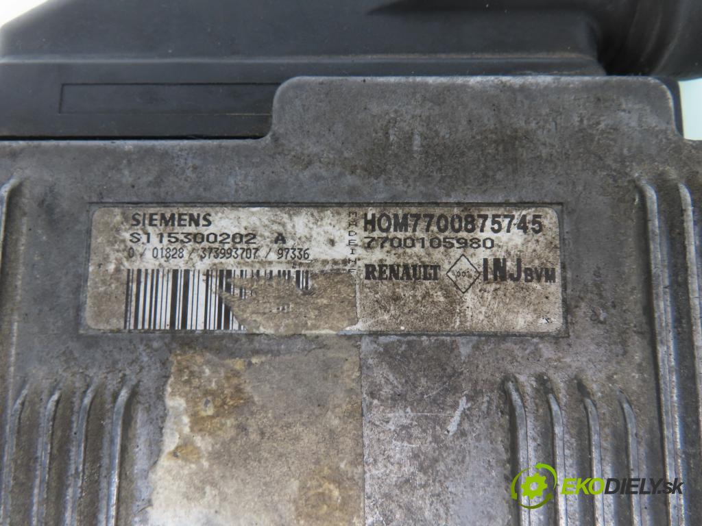 RENAULT MEGANE Scenic (JA0/1_) MINIVAN 1997 66,00 1.6 e (JA0F) - K7M 702 1598,00 Riadiaca jednotka Motor S115300202A ; HOM7700875745 ; 7700105980
