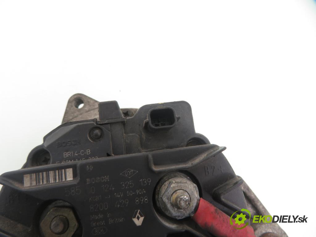 RENAULT MODUS / GRAND MODUS (F/JP0_) HB 2005 48,00 1.2 (FP0C, FP0K, FP0P) - D4F 740 1149,00 Alternátor 0124325139 ; 8200429898 (Alternátor)