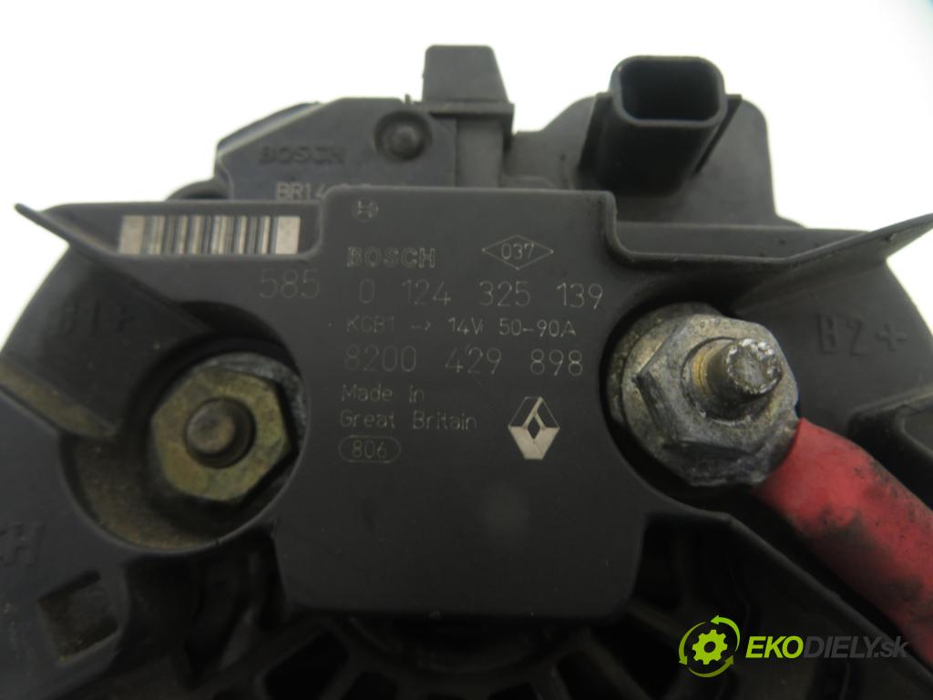 RENAULT MODUS / GRAND MODUS (F/JP0_) HB 2005 48,00 1.2 (FP0C, FP0K, FP0P) - D4F 740 1149,00 Alternátor 0124325139 ; 8200429898 (Alternátor)