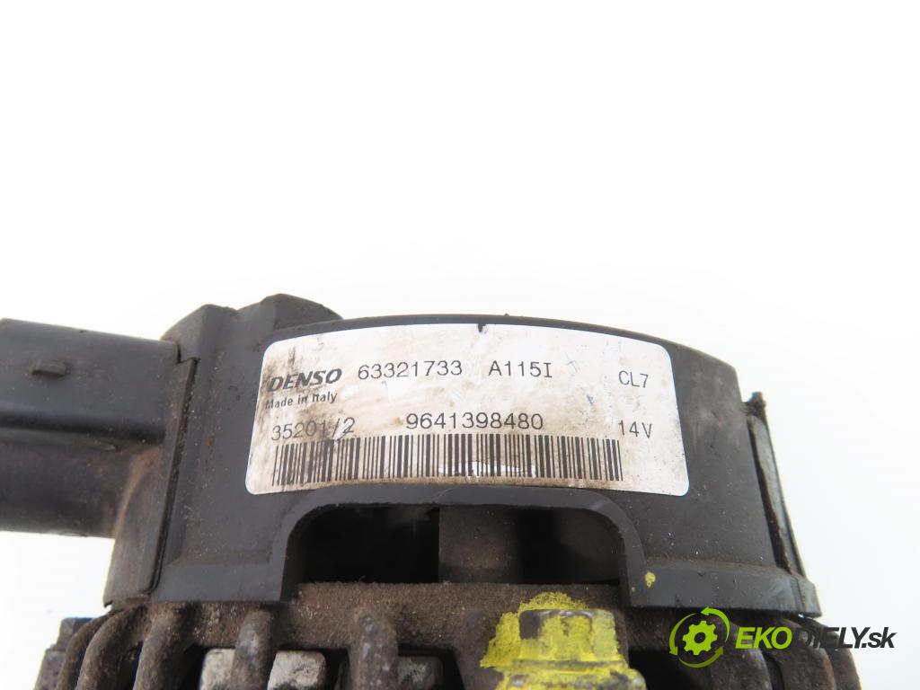 PEUGEOT 206 liftback (2A/C) HB 1999 55,00 1.4 i 75 -  KFX 1361,00 Alternátor 9641398480 ; 63321733 (Alternátor)