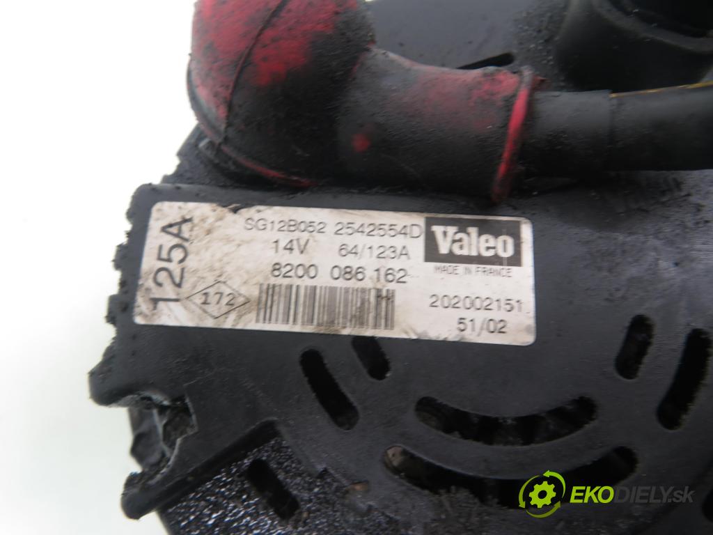 NISSAN PRIMERA (P12) SEDAN 2003 85,00 1.9 dCi - F9Q 1870,00 Alternátor 8200086162 ; SG12B052 ; 2542554D (Alternátor)