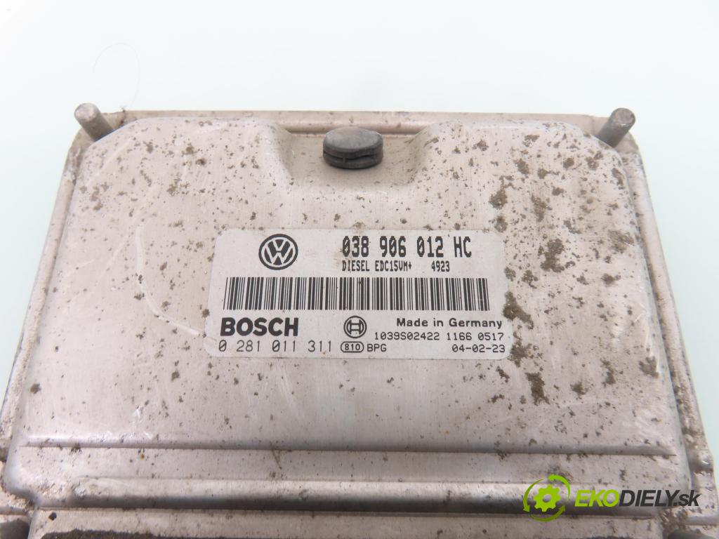 SKODA OCTAVIA I (1U2) SEDAN 2001 81,00 1.9 TDI - ASV 1896,00 Riadiaca jednotka Motor 038906012HC ; 0281011311