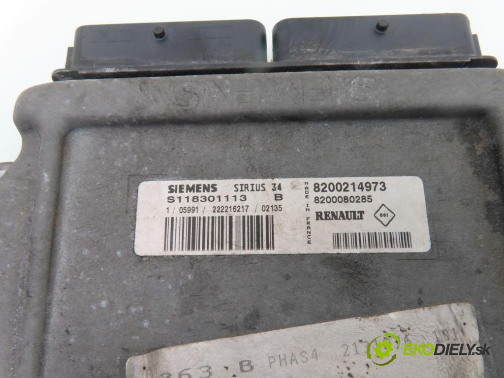 RENAULT SCENIC I (JA0/1_) MINIVAN 2002 102,00 2.0 16V 139 - F4R 740 1998,00 Riadiaca jednotka Motor S118301113B ; 8200214973