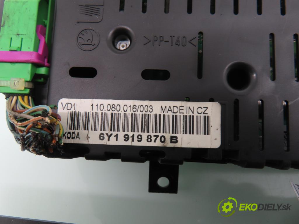 SKODA FABIA I (6Y2) HB 2000 74,00 1.4 16V - AUB 1390,00 spinačka / imobilizéra IMMO / Riadiaca jednotka 036906034BK ; 6160048915 ; 6Q1937049