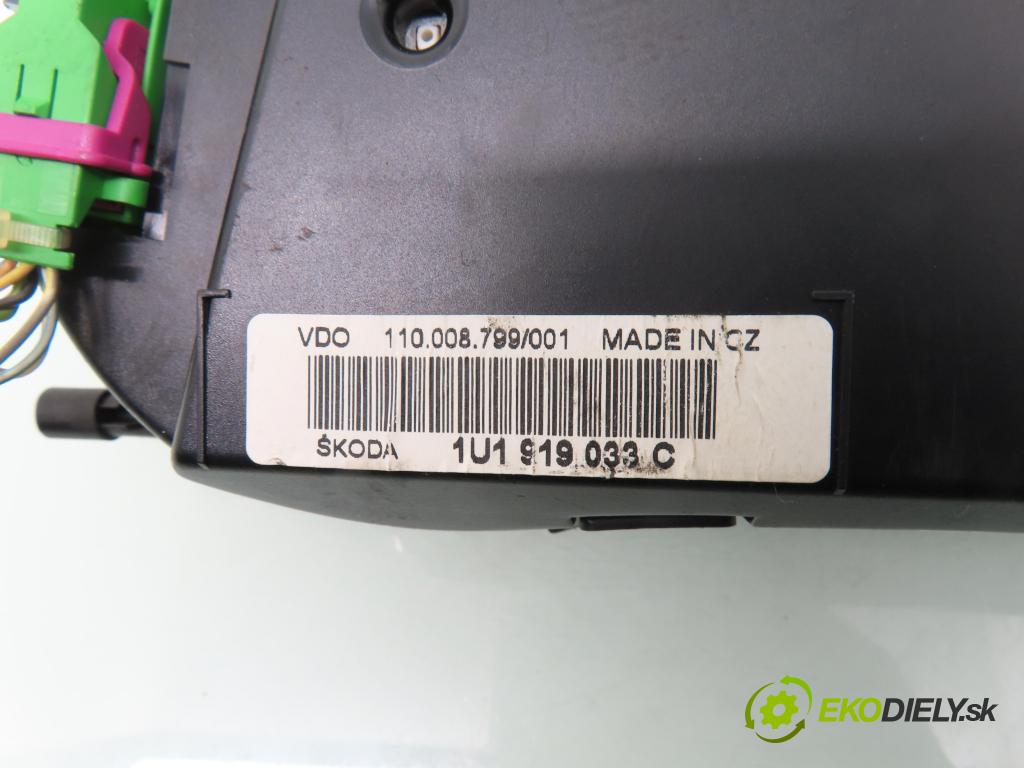 SKODA OCTAVIA I (1U2) SEDAN 1998 92,00 1.8 - AGN 1781,00 Prístrojovka elektrický 1U1919033C